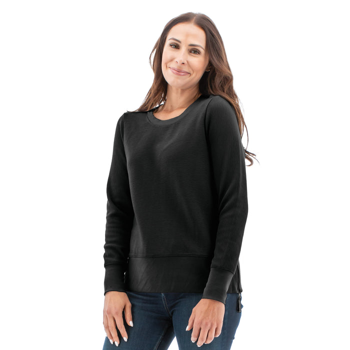 Aventura Womens Hazelton Crew Neck Long Sleeve Top