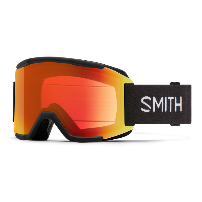 Squad Snow Goggles | Black + ChromaPop™ Everyday Red Mirror Lens