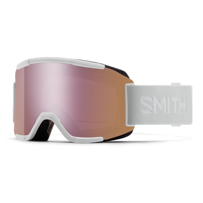 Squad Snow Goggles | White Vapor + ChromaPop Everyday Rose Gold Mirror Lens