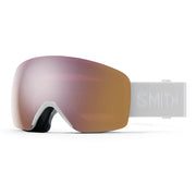 Smith ski goggles with a reflective lens on a white background