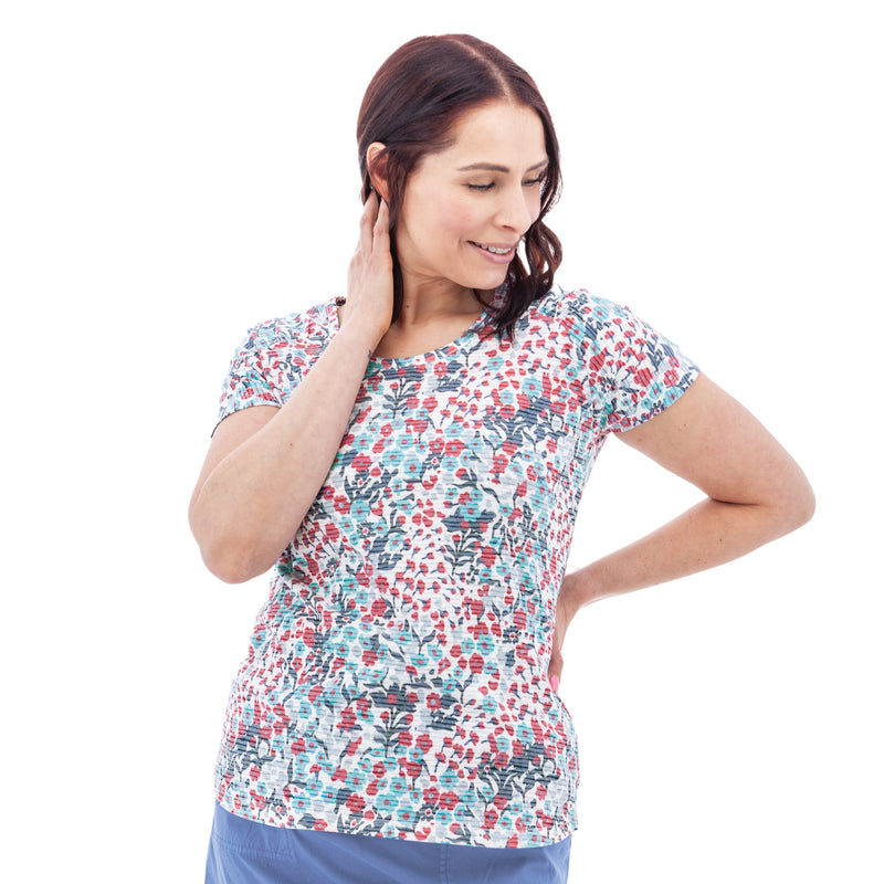 Women's Short Sleeve Charlie Top | Hibiscus