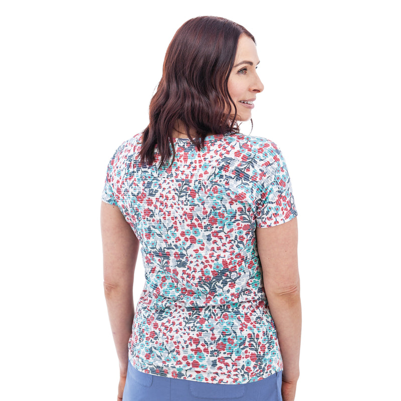 Women's Short Sleeve Charlie Top | Hibiscus
