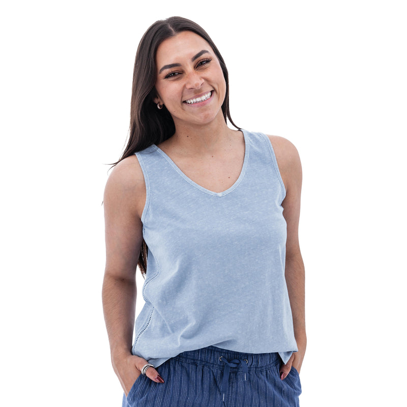 Women's Simone V-Neck Tank Top | Forever Blue