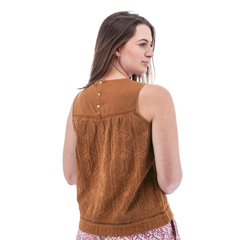 Women's Shelle Eyelet Tank Top | Tortoise Shell