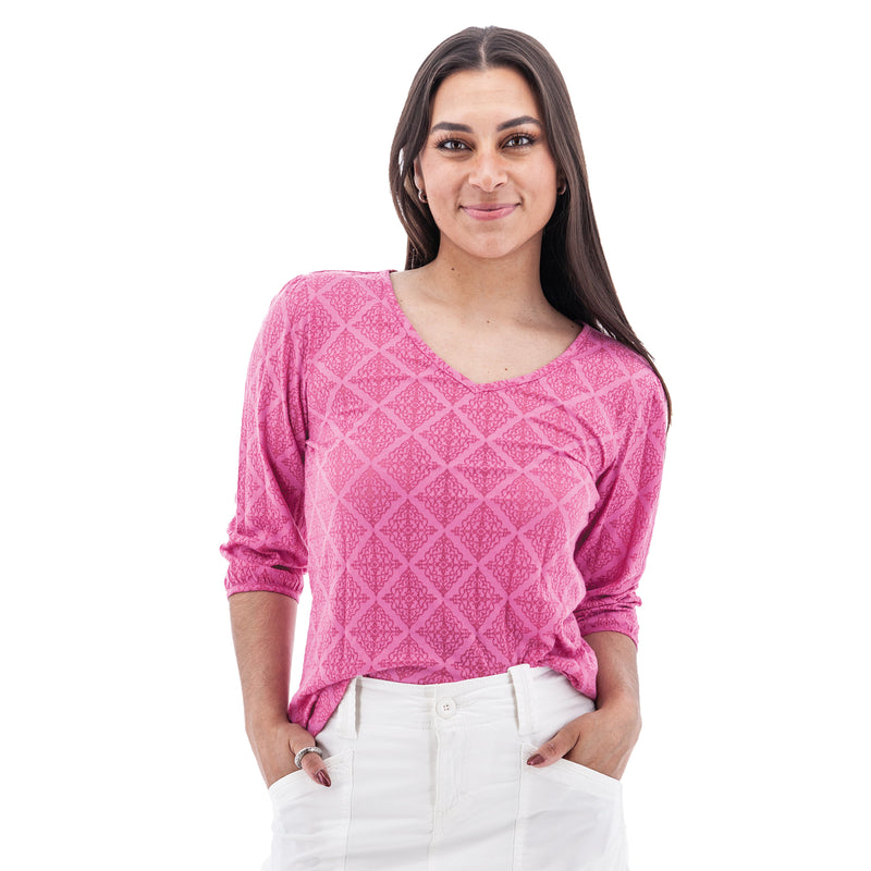 Women's Maitland 3/4 Sleeve Shirt | Phlox Pink