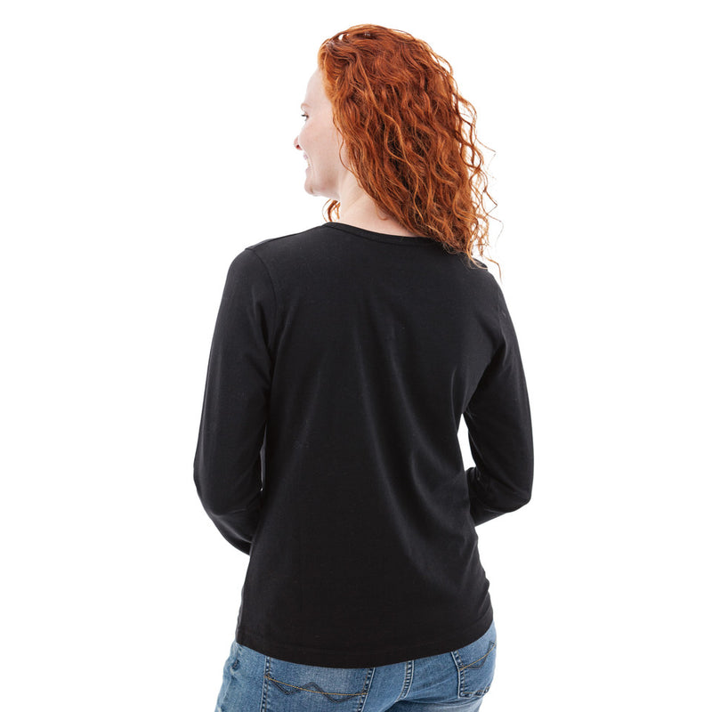 Women's Tatum Organic Long Sleeve Top | Black