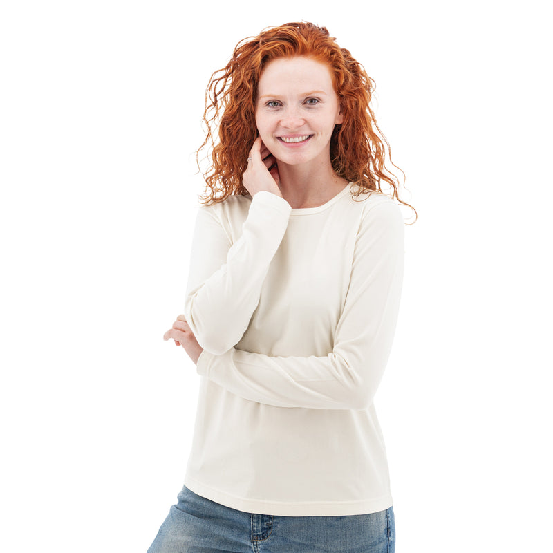 Women's Tatum Organic Long Sleeve Top | Whisper White
