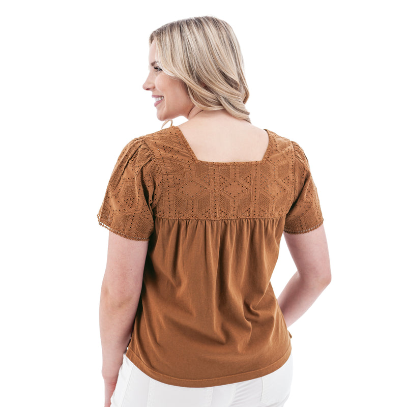 Women's Short Sleeve Shelle Top | Tortoise Shell