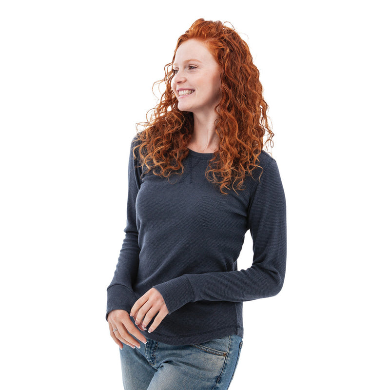 Women's Jenson Waffle Knit Top | Dark Navy