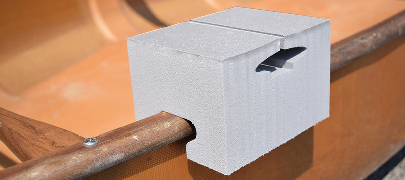 6" Foam Canoe Block 2/Pack | Gray