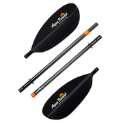 Disconnected black paddle with an Aqua Bound logo on a white background.