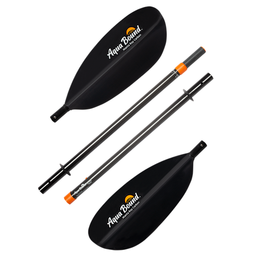 Disconnected black paddle with an Aqua Bound logo on a white background.