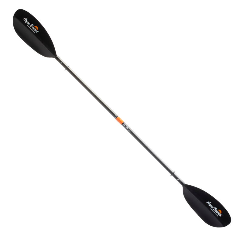 Black paddle with an Aqua Bound logo on a white background.