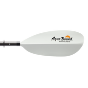White paddle with an Aqua Bound logo on a white background.