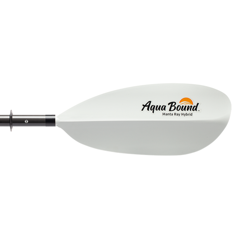 White paddle with an Aqua Bound logo on a white background.