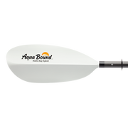 White paddle with Aqua Bound logo on a white background