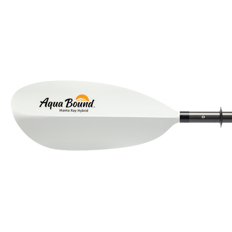 White paddle with Aqua Bound logo on a white background
