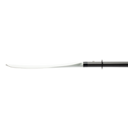 Copper-colored metal rod on a white background