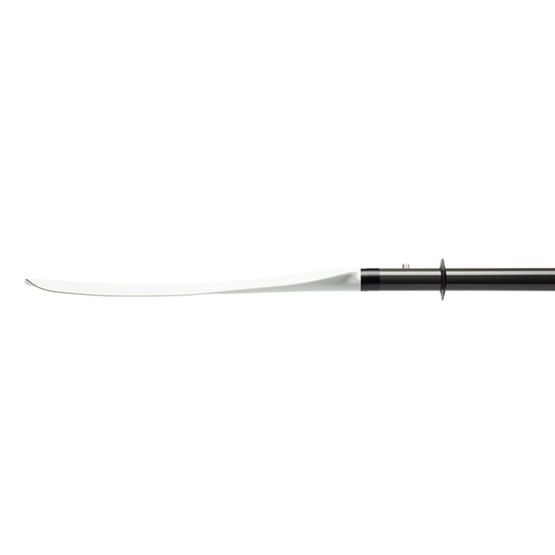 Copper-colored metal rod on a white background