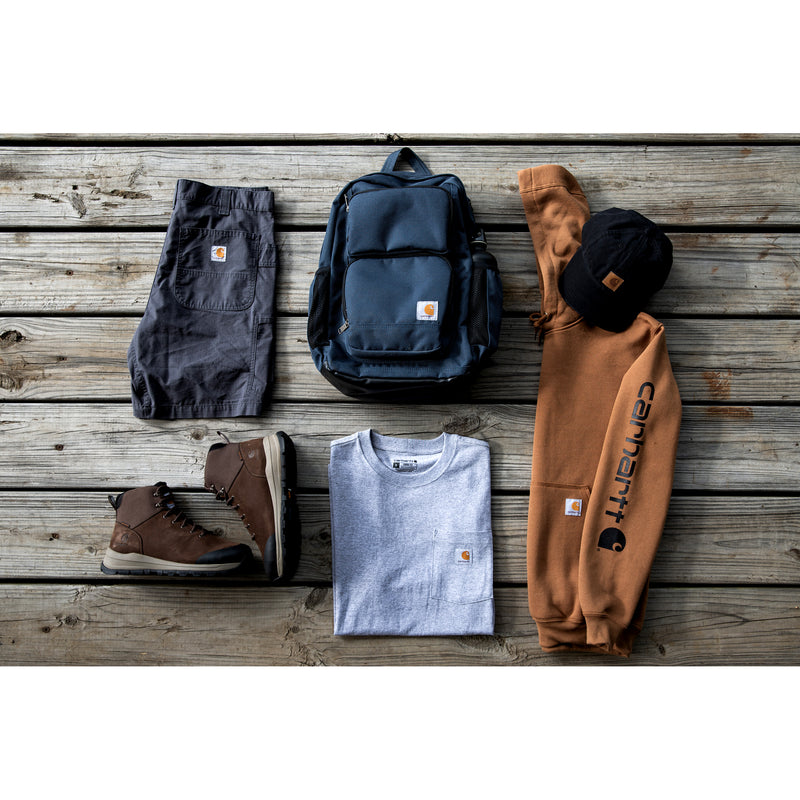 Carhartt Men's Midweight Hooded Logo Sweatshirt | Carhartt Brown