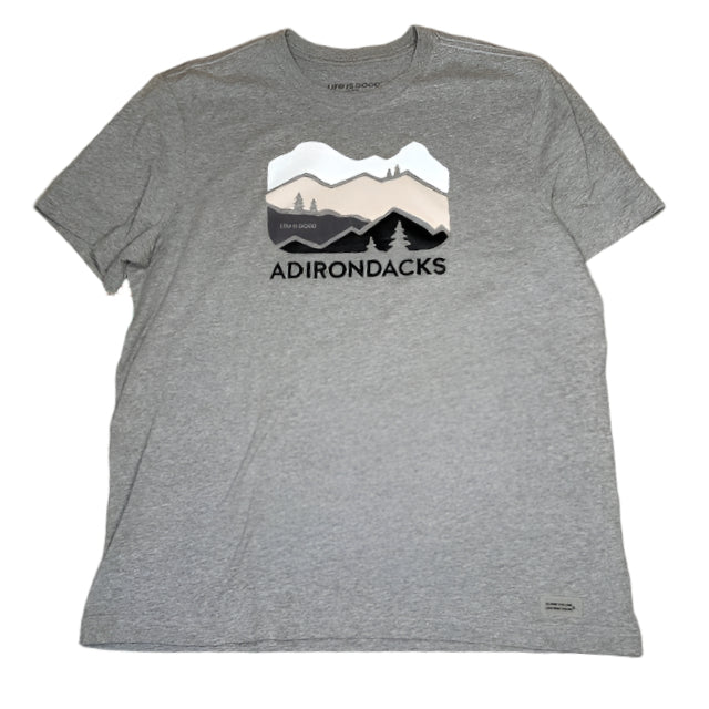 Men's Adirondacks Mountain Print Short Sleeve Crusher Tee