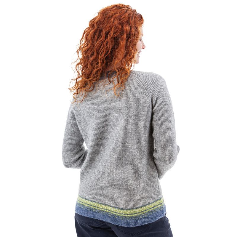 Women's Teigen Contrast Fair Isle Sweater | Heather Grey