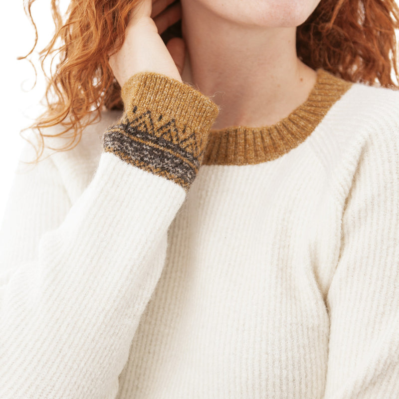 Women's Teigen Contrast Fair Isle Sweater | Whisper White