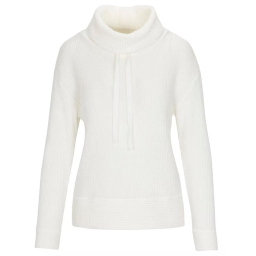 White turtleneck sweater on a white background