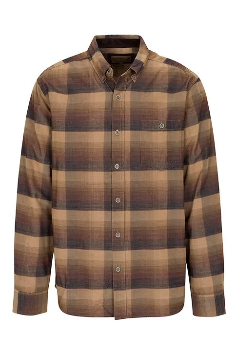 Men's Stone Ridge Plaid Corduroy Button Down Shirt | Brown Stone
