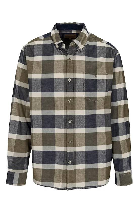 Men's Stone Ridge Plaid Corduroy Button Down Shirt | Olive Night