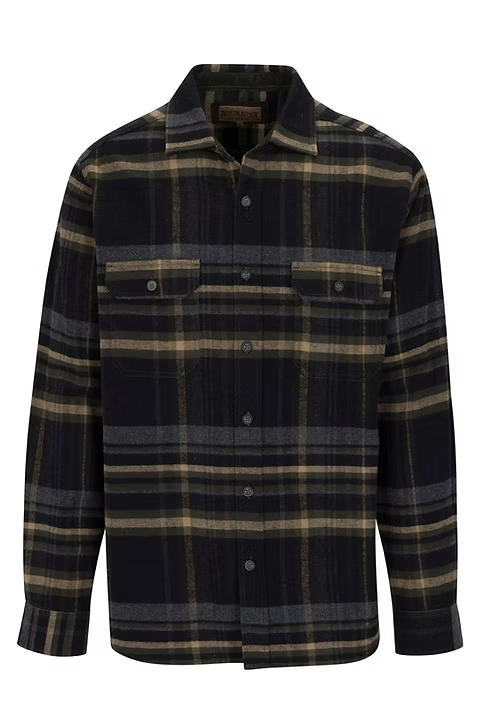 Men's Elkland Outdoor Brushed Cotton Shirt Jacket | Black