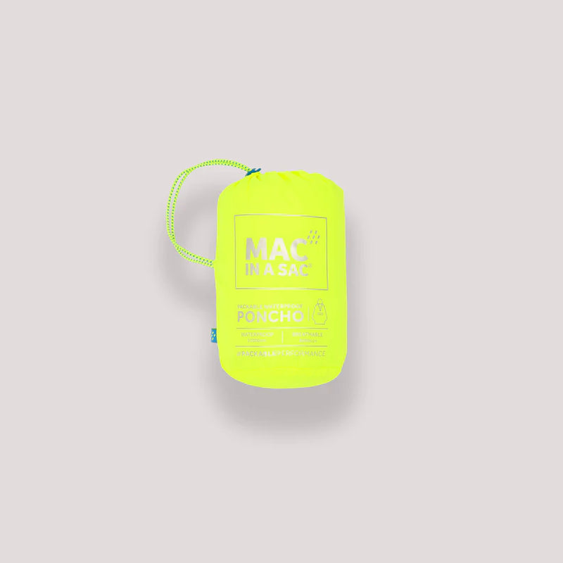 Unisex Packable Poncho | Neon Yellow