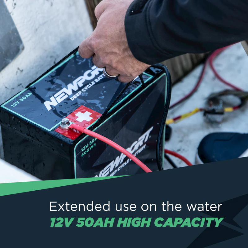 Newport 12V 50ah Deep Cycle Marine Battery
