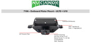 Motor mount on an infographic describing it's features and specs on a white background.