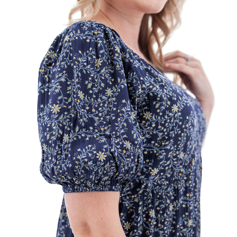 Francesca Milkmaid Dress | Blue