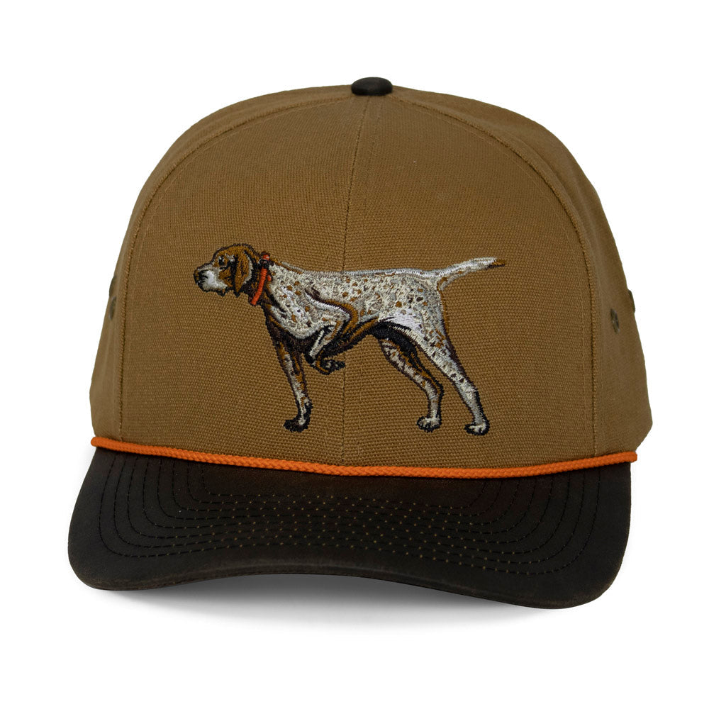 German Shorthaired Point Canvas Cap Wax Cloth Visor — Kenco Outfitters
