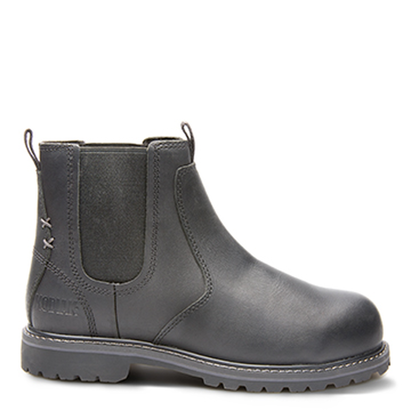 Gray boot on a white background