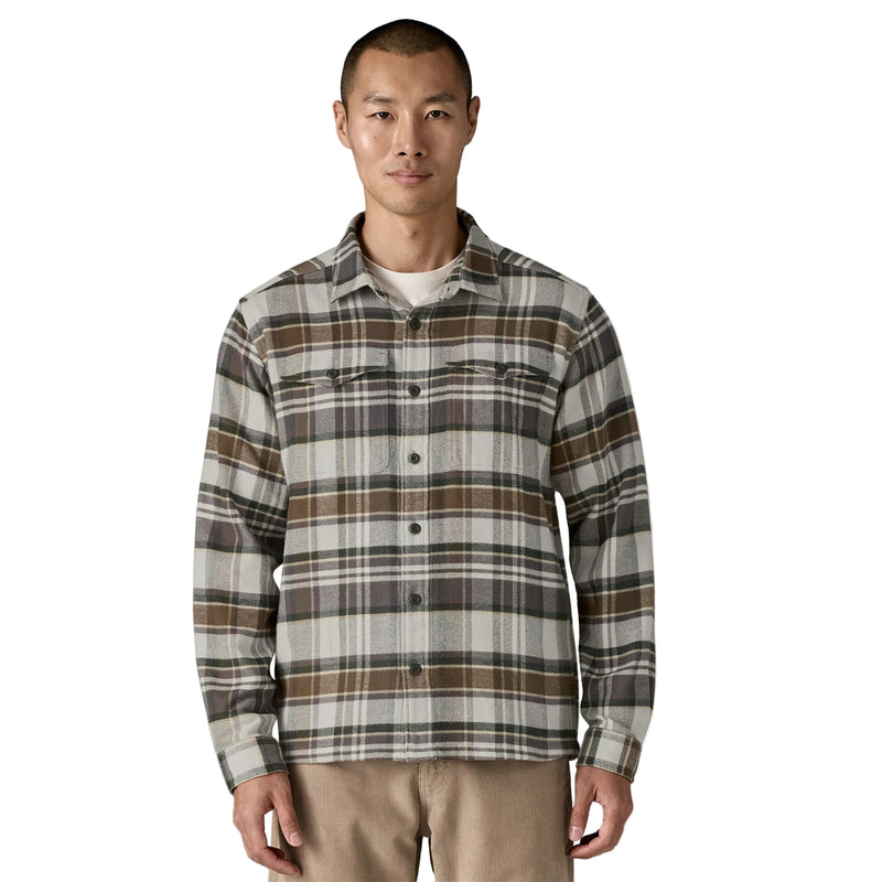 Men's Fjord Flannel Shirt | Blizzard: Salt Grey