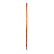Side view of a wooden paddleboard on a white background.