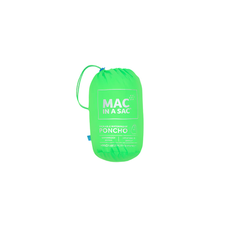Unisex Packable Poncho | Neon Green