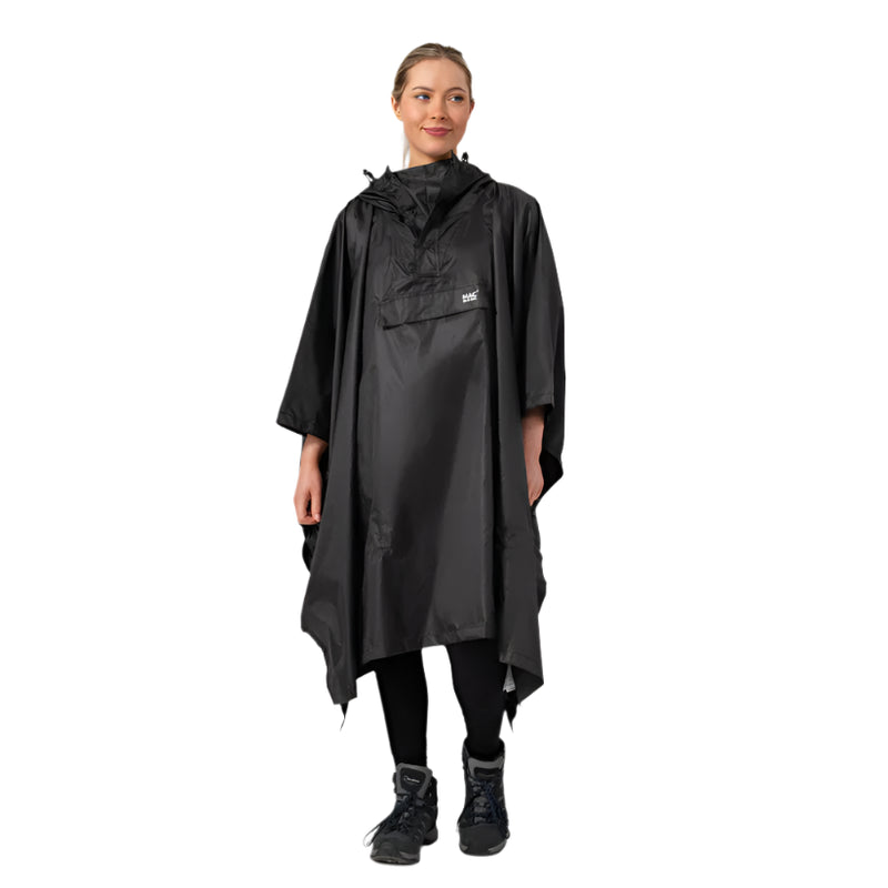 Unisex Packable Poncho | Black
