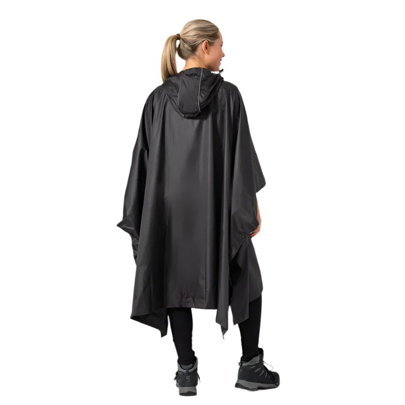 Unisex Packable Poncho | Black
