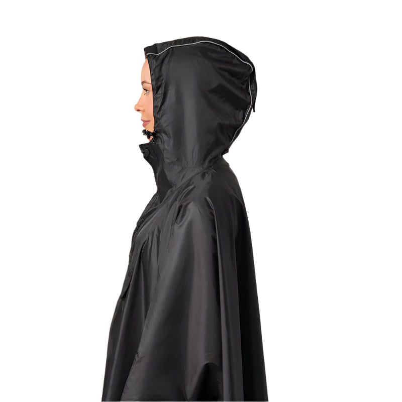 Unisex Packable Poncho | Black