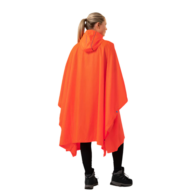 Unisex Packable Poncho | Neon Orange