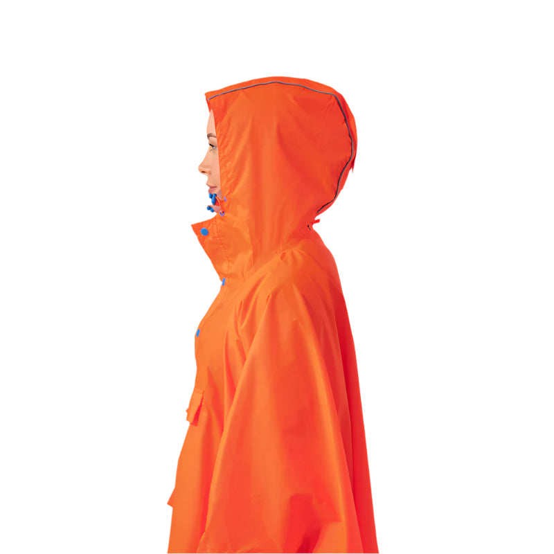 Unisex Packable Poncho | Neon Orange