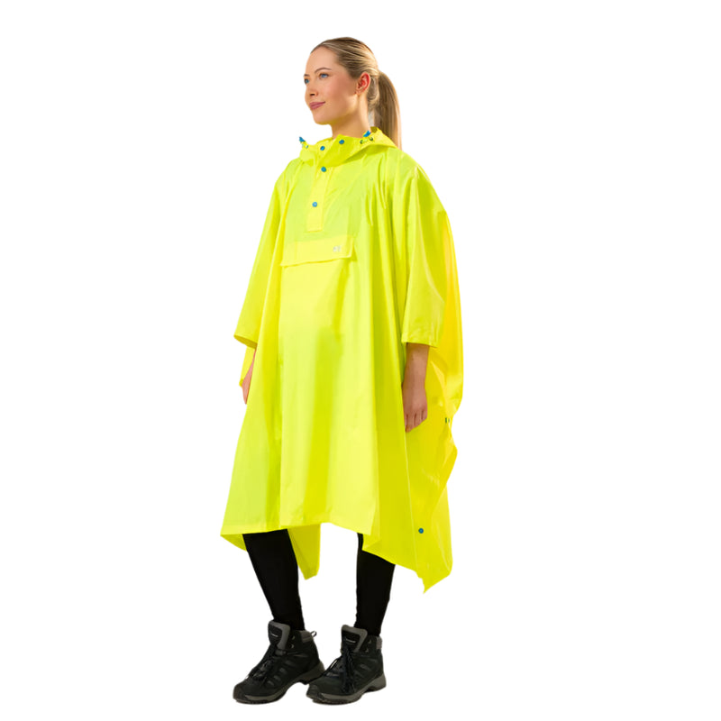 Unisex Packable Poncho | Neon Yellow