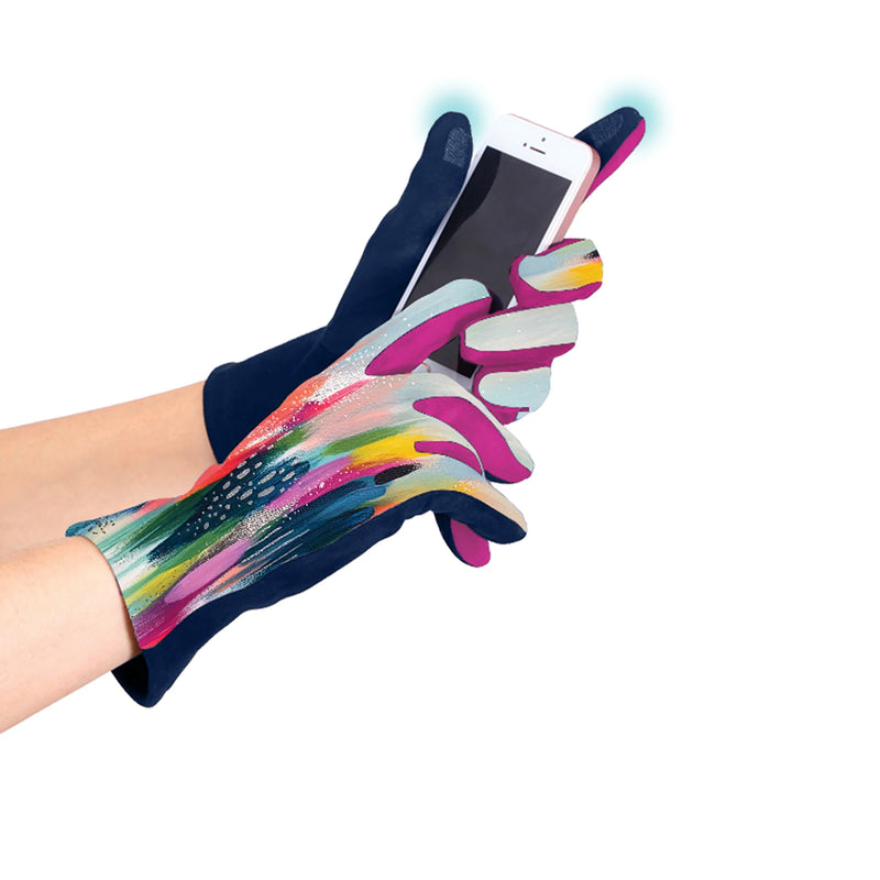 Women's Touch Screen Gloves | EttaVee Brush Strokes 103