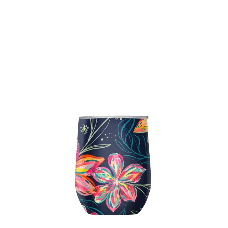 Stemless Wine Tumbler | EttaVee Bold Flowers