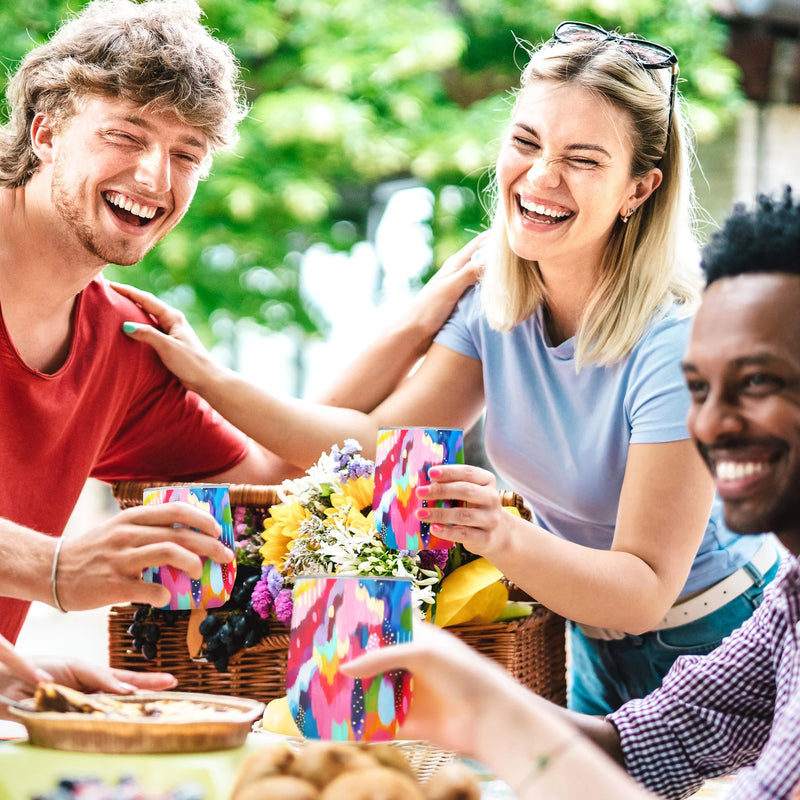 Stemless Wine Tumbler | EttaVee Brush Strokes 100