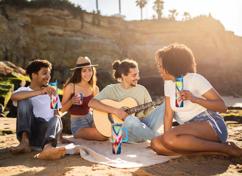 Water Bottle 24oz | EttaVee Brush Strokes 100